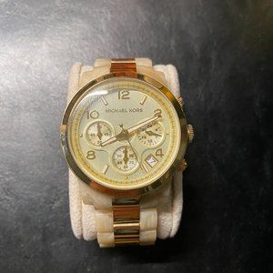 Michael Kors Cream and Gold  Watch